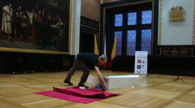 Singing Coffin at exhibition Prague 2012