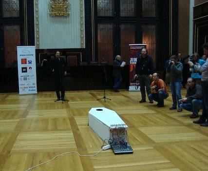 Singing Coffin at exhibition Prague 2012