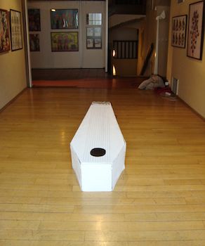 Singing Coffin at exhibition Prague 2012