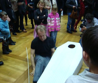 Singing Coffin at exhibition Prague 2012