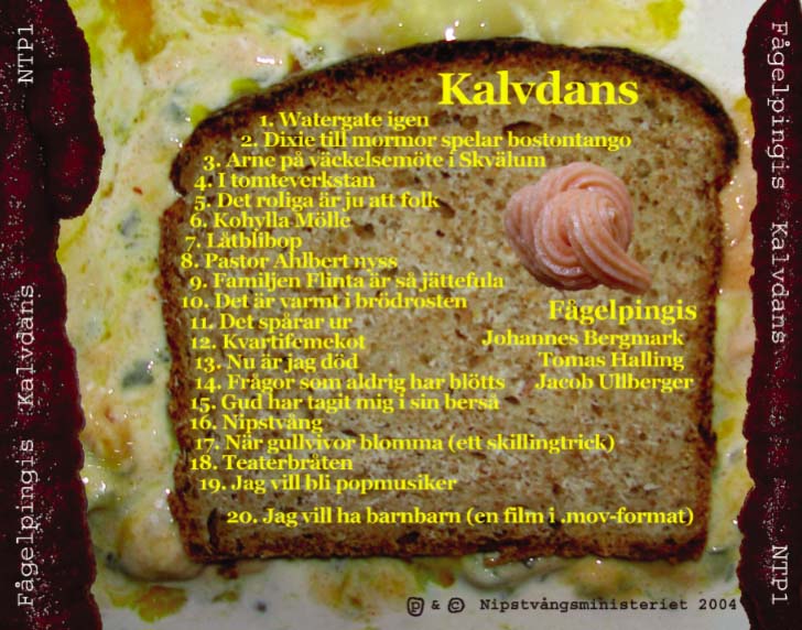 [Fågelpingis Kalvdans cd cover, back]